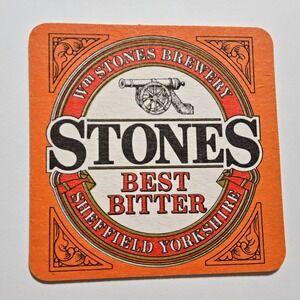 Wm Stones Brewery Best Bitter‎ Beer Coaster Sheffield Yorkshire Advertising